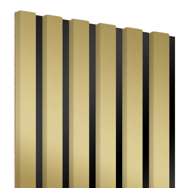 Lattes MDF sur panneau 275x30 cm - Brillance dorée (Klemp) - Lattes MDF sur panneau