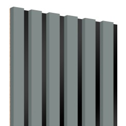 MDF laths on panel 275x30 cm - Khaki (Klemp)