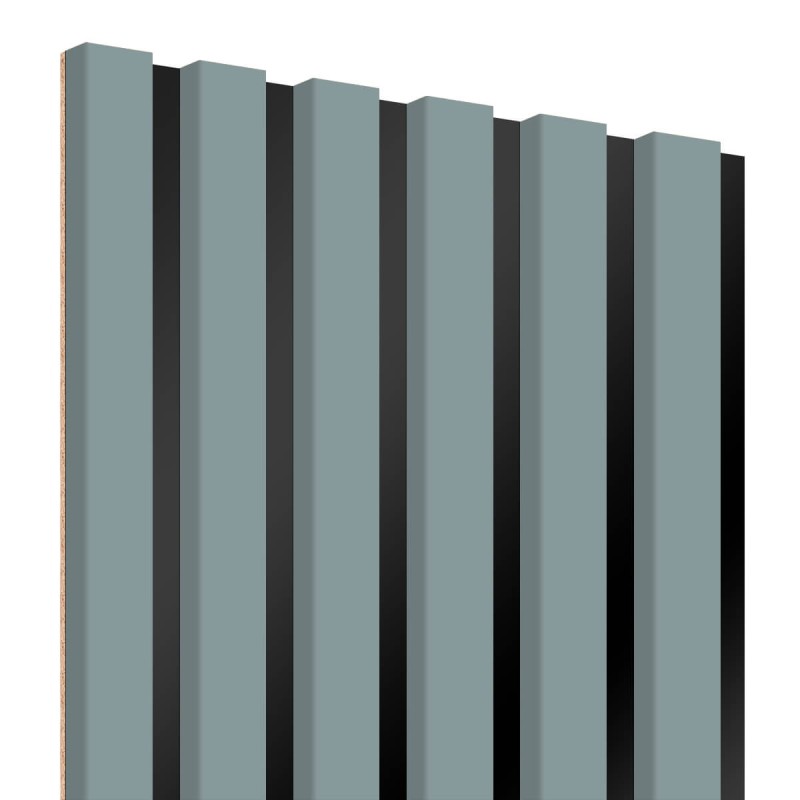 Lamellenleisten aus MDF auf HDF Platte 275 x 30 cm - Skandinavisches Grau (Klemp) - MDF Lamellen auf Platte