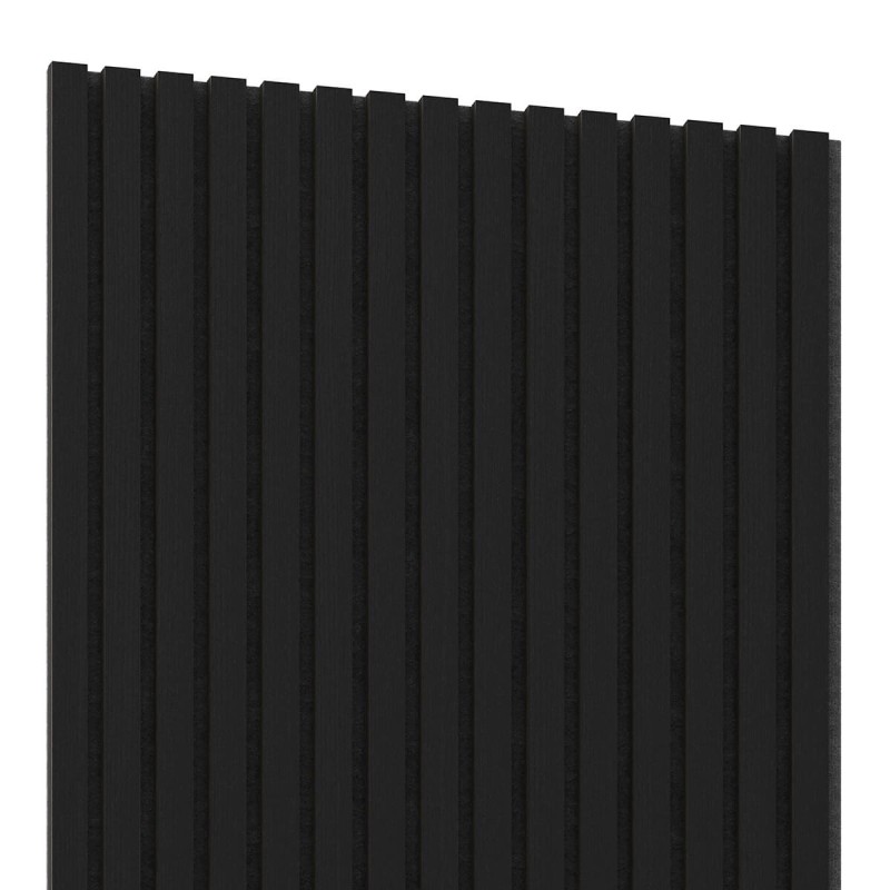 Panneau acoustique  Placage chêne fumé huilé noir 60x240cm