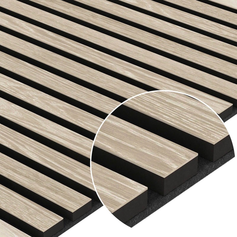 Acoustic panel natural veneer - Bleached oak () - Acoustic panels