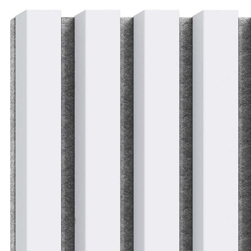 KLEMP Pannelli da parete - Listelli in MDF su feltro 60 x 60 cm, quadrati,  per montaggio