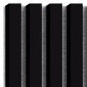 Listones MDF sobre fieltro 275x30 cm - Estera negra (Klemp)