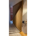 Free standing slat wall - Wotan oak - 22x90 (Klemp)