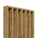 Free standing slat wall - Wotan oak - 22x70 (Klemp)