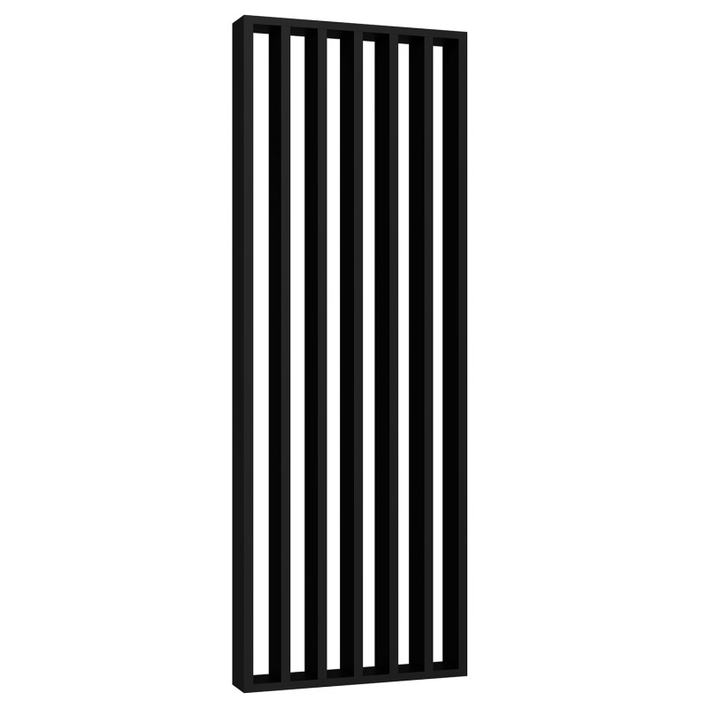 Free standing slat wall - Black mat - 22x70 (Klemp) - Prefabricated openwork walls