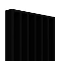 Wolnostojąca ścianka z lameli - Czarny mat - 22x70 (Klemp)