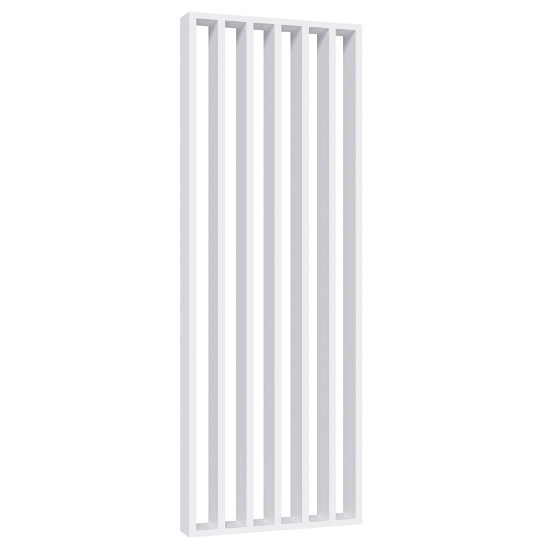 Free standing slat wall - White mat - 22x70 (Klemp) - Prefabricated openwork walls