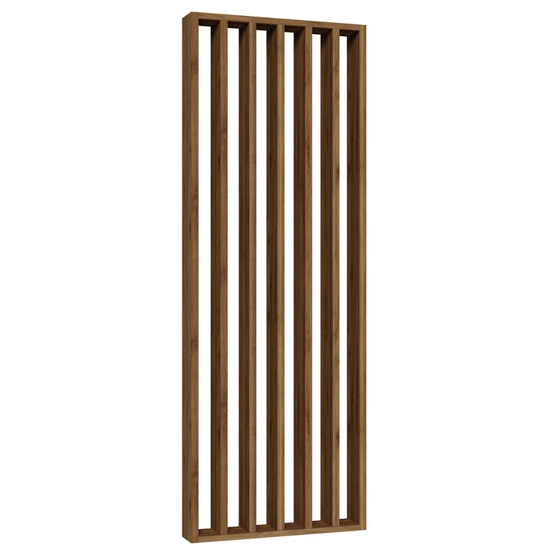 Free standing slat wall - Walnut - 22x70 (Klemp) - MDF slats Freestanding