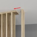 Free standing slat wall - Natural oak - 22x70 (Klemp)