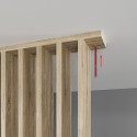 Free standing slat wall - Natural oak - 22x90 (Klemp)