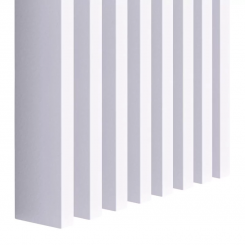 Freestanding MDF Slats 22x90 - White mat - 10 pieces (Klemp)