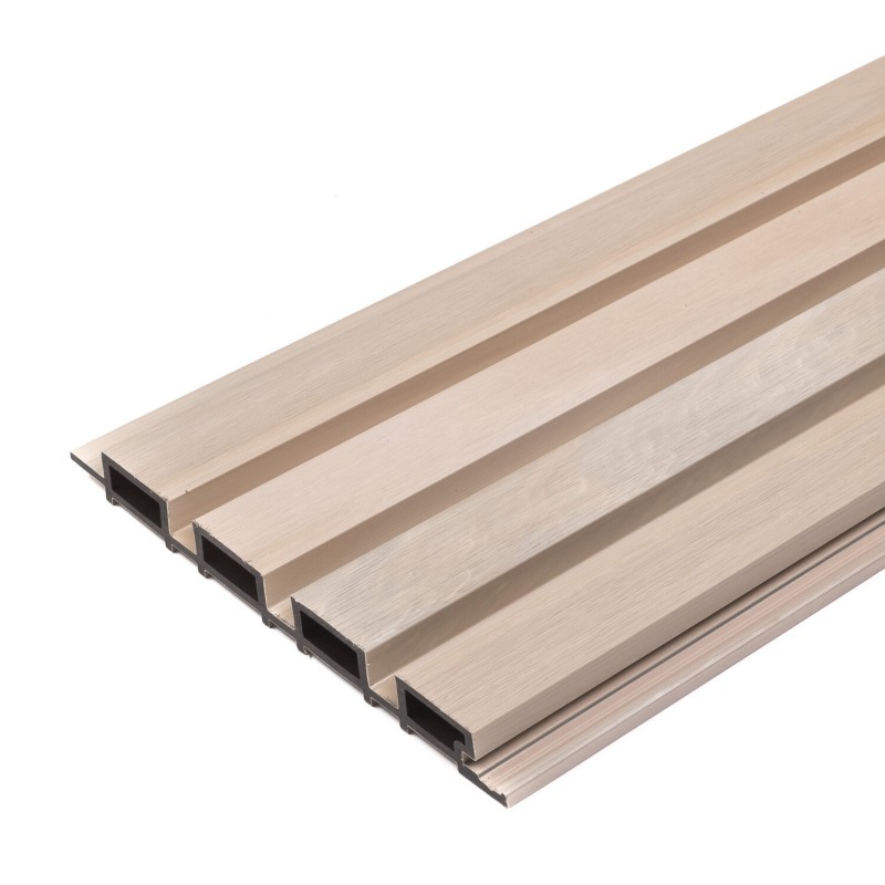 Premium Lamellen-Fassadenbrett - 219x26 mm - Ecru () - Komposit-Fassadenplatten