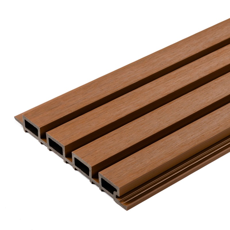 Premium Lamellen-Fassadenbrett - 219x26 mm - Teak () - Komposit-Fassadenplatten