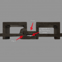 Premium Composite Corner Lamella Strip - 2.9m long - Gray ()