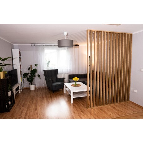 Freistehende Lamellenwand Weiß Matt KLEMP