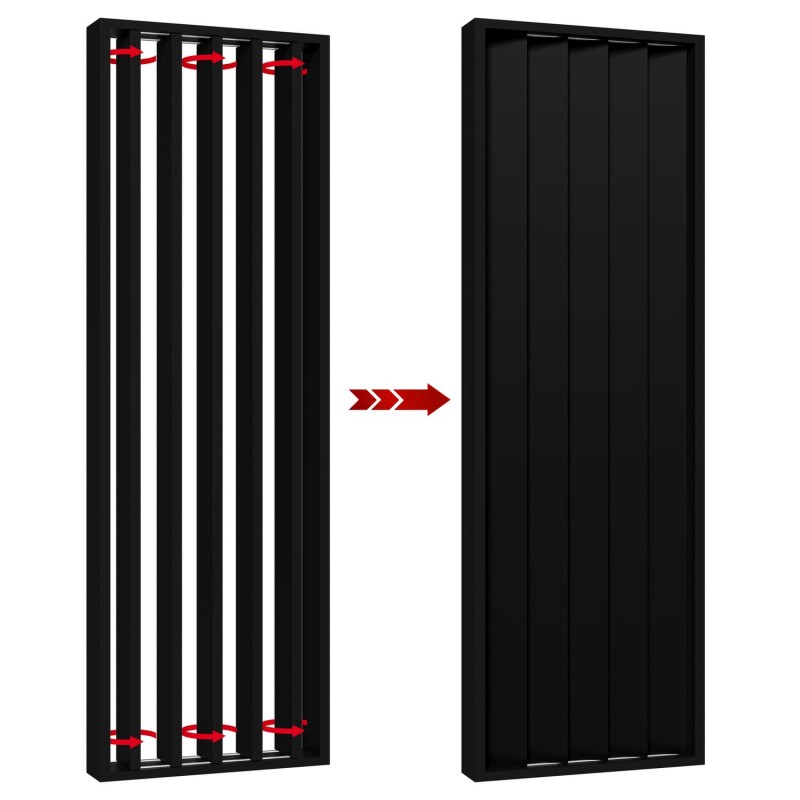 Rotating panel - 22x90 - Black mat (Klemp) - Rotating panels
