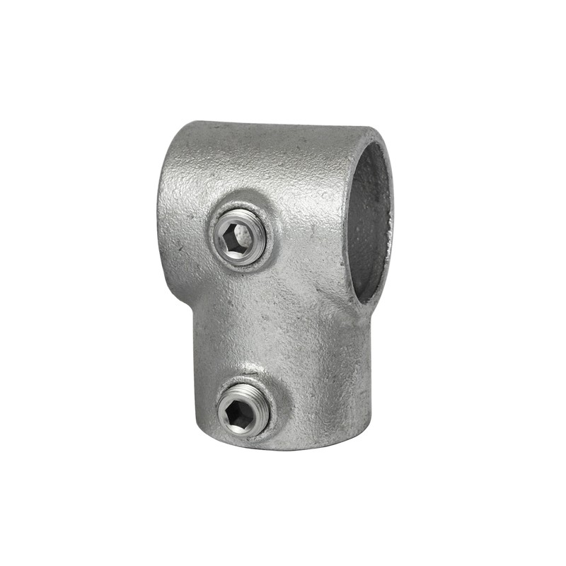 Short TeeTyp 2E, 48,3 mm, Galvanized (Klemp) - Round Tubefittings