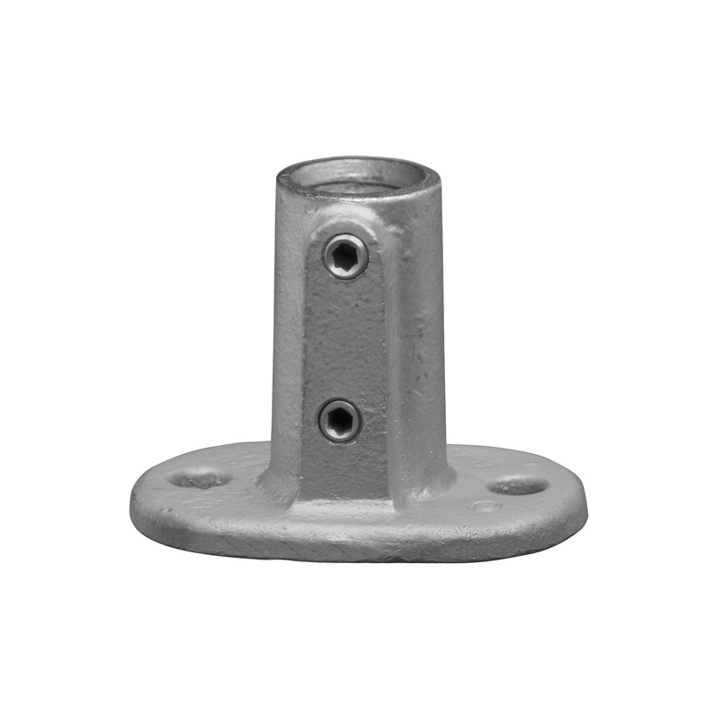 Railing Base FlangeTyp 12F, 60,3 mm, Galvanized (Klemp) - Round Tubefittings