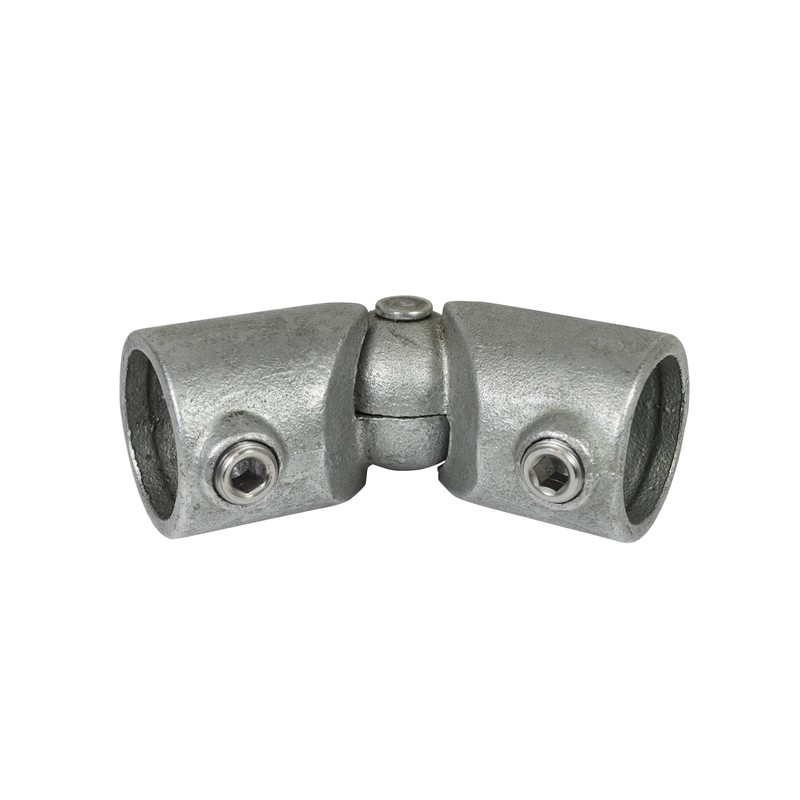 Pièce de genou réglable Typ 125D, 42,4 mm, Galvanisé (Klemp) - Colliers de serrage ronds