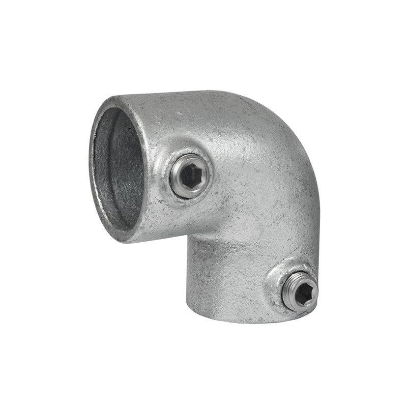 Coude 90° Typ 6A, 21,3 mm, Galvanisé (Klemp) - Colliers de serrage ronds