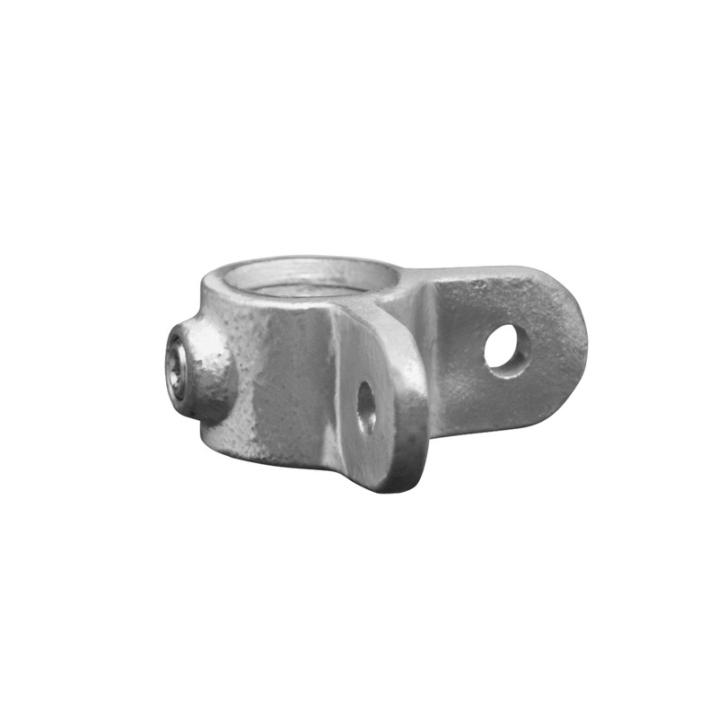 Male corner lug 90° Typ 40F, 60,3 mm, Galvanized (Klemp) - Round Tubefittings