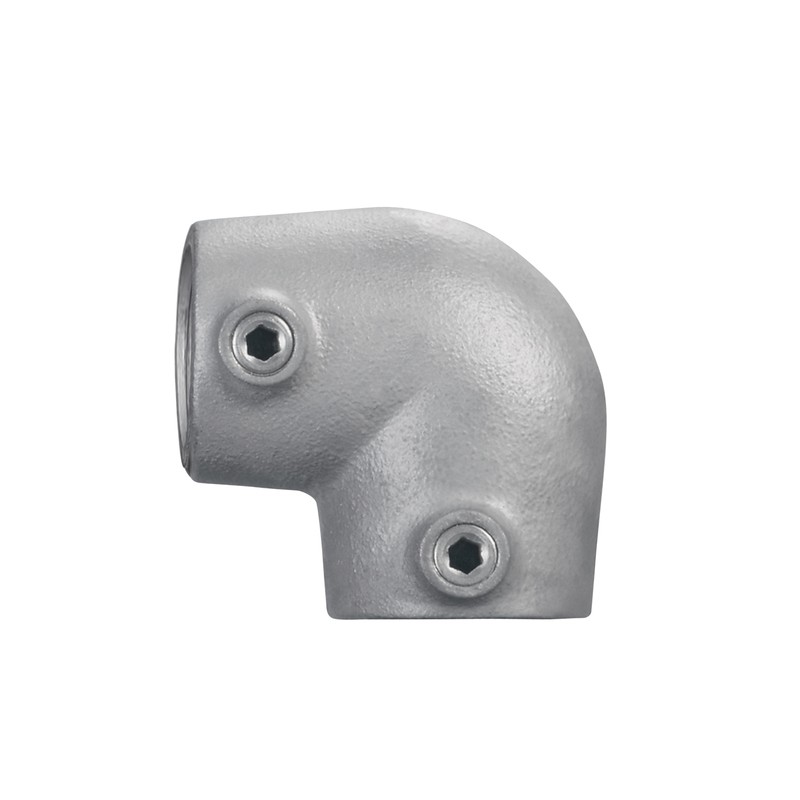 Slope Elbow 90° Variable angle 0° - 11° Typ 6SC, 33,7 mm , Galvanized (Klemp) - Round Tubefittings