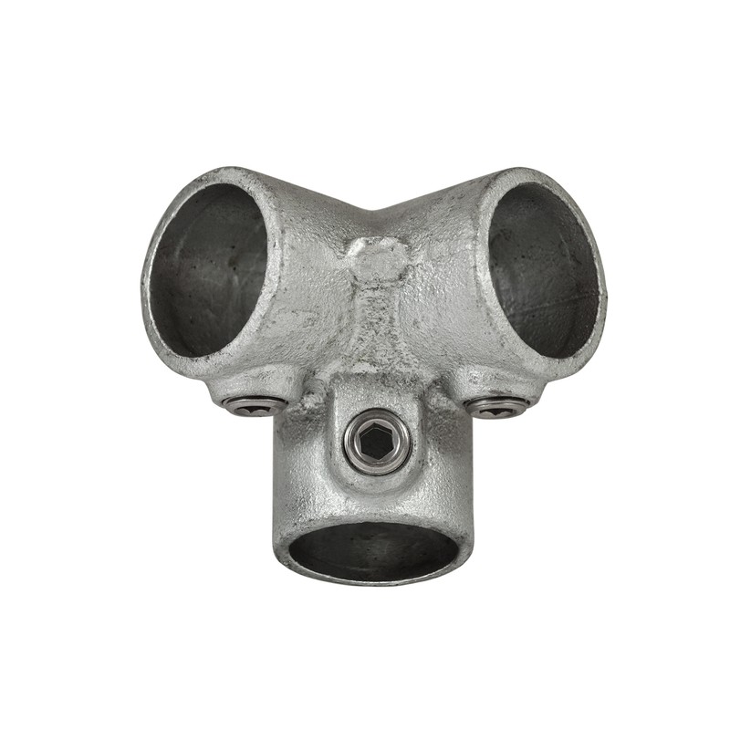 Three Way Top Corner 90° Typ 18A, 21,3 mm, Galvanized (Klemp) - Round Tubefittings