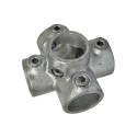 Cruz de cuatro zócalos Typ 26B, 26,9 mm, Galvanizado (Klemp)