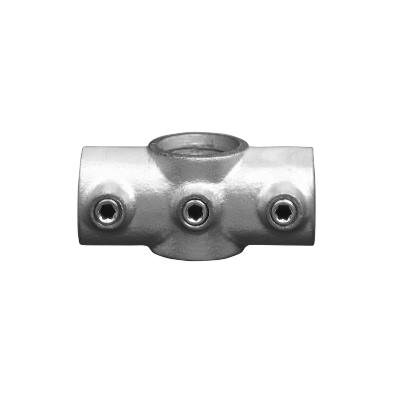 Two Socket CrossTyp 22B, 26,9 mm, Galvanized (Klemp) - Round Tubefittings