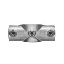 Two Socket Slope Cross - 0°-11°Typ 22SC, 33,7 mm , Galvanized (Klemp)