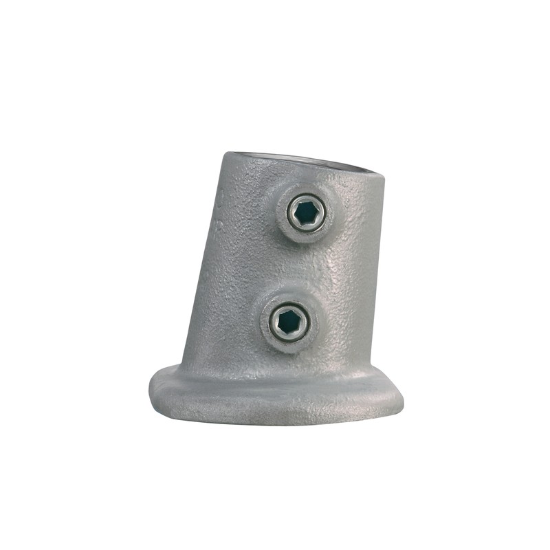 Rohrverbinder Fussplatte Oval Variabler Winkel 0° - 11° - Typ 12SC - 33,7 mm (Klemp) - Runde Rohrverbinder Verzinkt