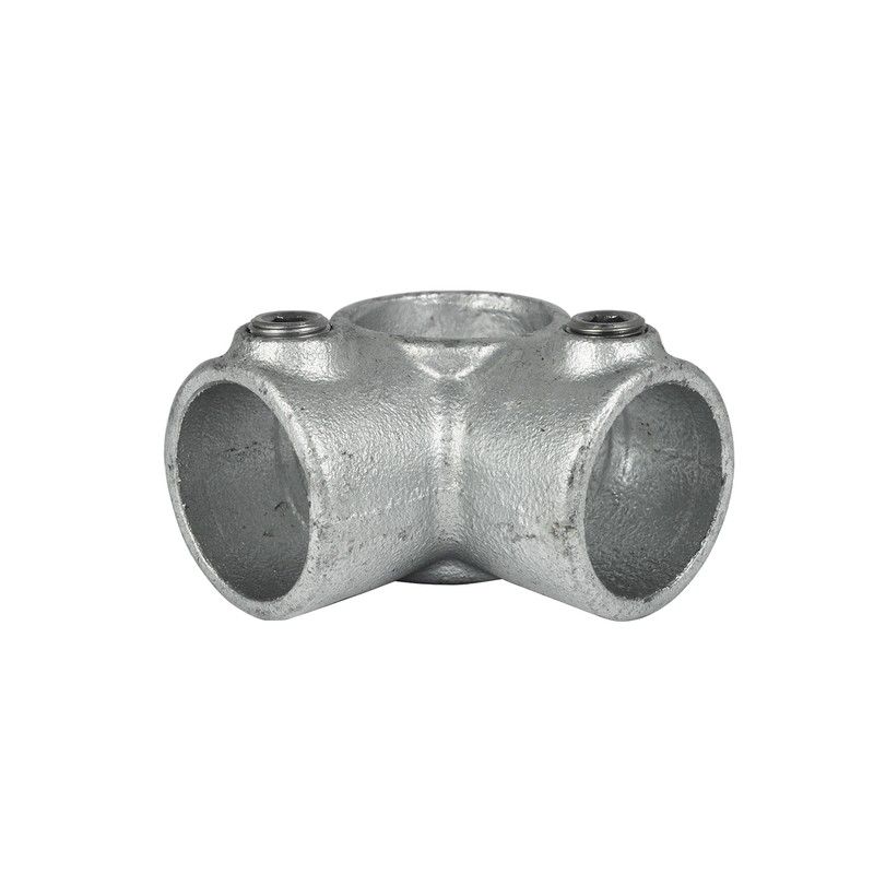 Corner With Trough Tube 90° Typ 20A, 21,3 mm, Galvanized (Klemp) - Round Tubefittings