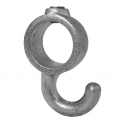 Coat hook Typ 64C, 33,7 mm , Galvanized (Klemp)