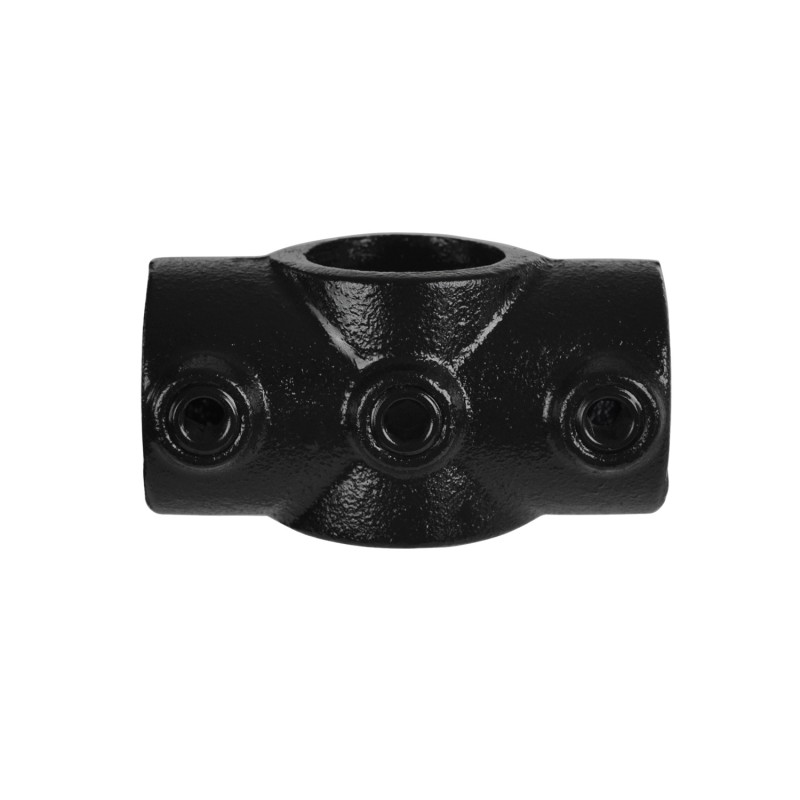 Rohrverbinder Kreuzstück Durchgehend - Typ 22A - 21,3mm (Schwarz) (Klemp) - Runde Rohrverbinder Schwarze