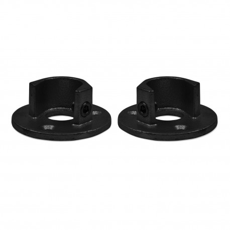 Rohrverbinder Runde Fußplatte mit Einlage (Satz) - Typ 15B - 26,9 mm (Schwarz) (Klemp) Rohrverbinder Runde Fußplatte mit Einlage (Satz) - Typ 15B - 26,9 mm (Schwarz) (Klemp)