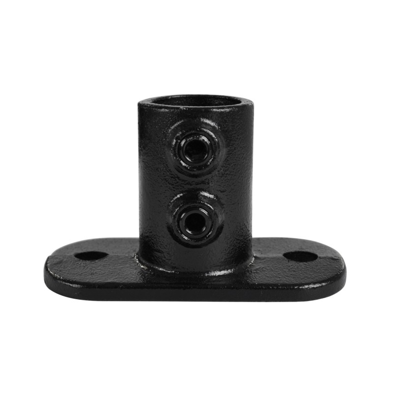 Railing Base FlangeTyp 12C, 33,7 mm , Black (Klemp) - Black Tubefittings