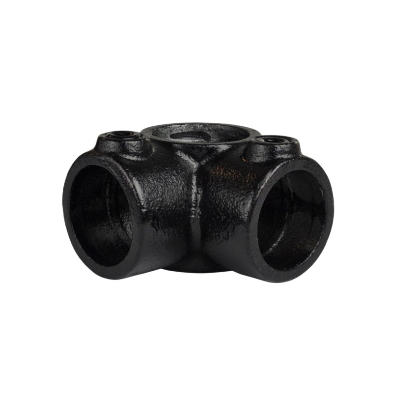 Rohrverbinder Eckstück Durchgehend - Typ 20C - 33,7 mm (Schwarz) (Klemp) - Runde Rohrverbinder Schwarze