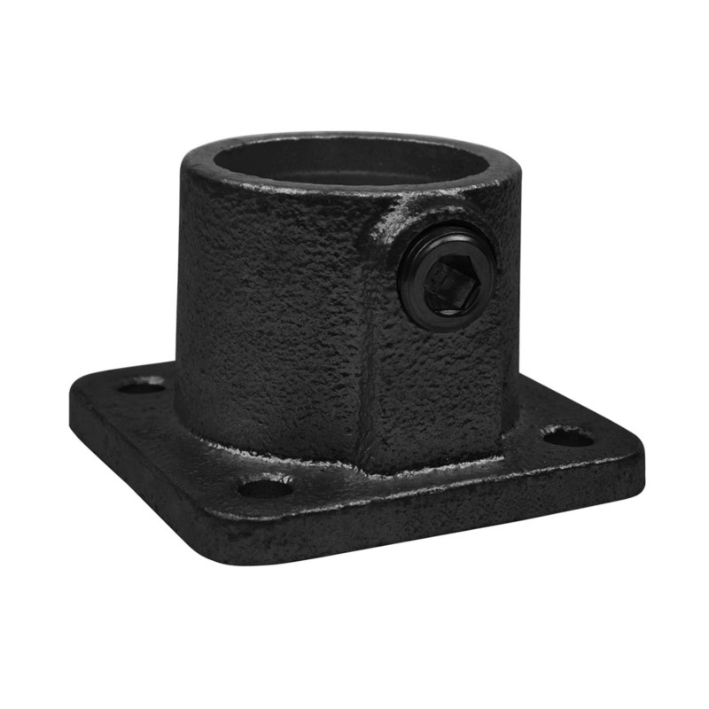 Flange, squareTyp 11E, 48,3 mm, Black (Klemp) - Black Tubefittings