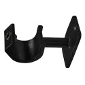 Soporte de pasamanos, abierto Typ 35B, 26,9 mm, Negro (Klemp)