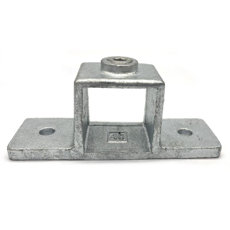 Collar double side Typ 56S-40, 40 mm, Galvanized (Klemp) - Square Tubefittings