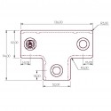 Lang T-stuk Typ 4S-40, 40 mm, Thermisch verzinkt (Klemp)