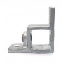 Collar plate dubble sided lip 90° Typ 57S-25, 25 mm, Galvanized (Klemp)