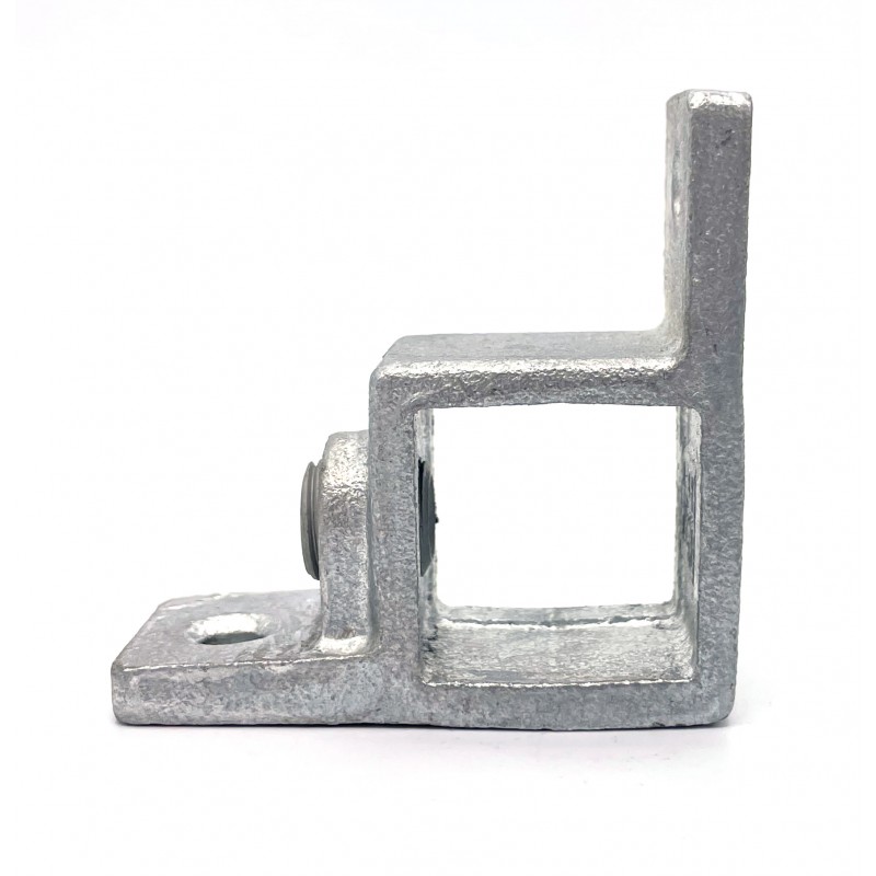 Collar plate dubble sided lip 90° Typ 57S-25, 25 mm, Galvanized (Klemp) - Square Tubefittings