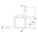 Collar plate dubble sided lip 90° Typ 57S-25, 25 mm, Galvanized (Klemp)