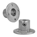 Flange round Typ 10TD 42,4 mm, Galvanized (Klemp)