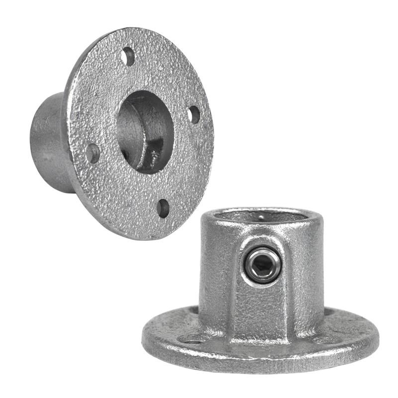 Flange round Typ 10TD 42,4 mm, Galvanized (Klemp) - Round Tubefittings