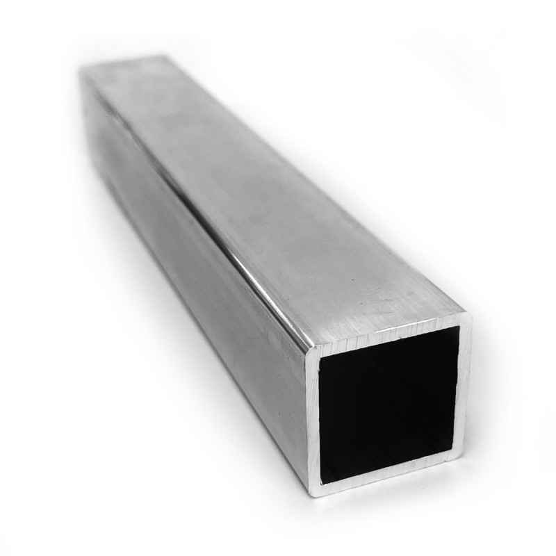 Tube en aluminium carré - 25 mm x 2 mm (Klemp) - Tubes carrés en aluminium