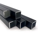 Tube en aluminium noir carré - 25 mm x 2 mm (Klemp)