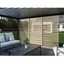 Parete laterale con lamelle per pergola - In legno grezzo (Klemp)